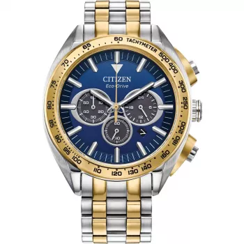 Reloj de hombre CITIZEN Eco-Drive Chronograph CA4544-53L 43mm esfera azul acero inoxidable