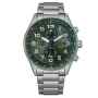 CITIZEN Eco-Drive Reloj cronógrafo CA0770-72X 43mm acero inoxidable esfera verde hombre