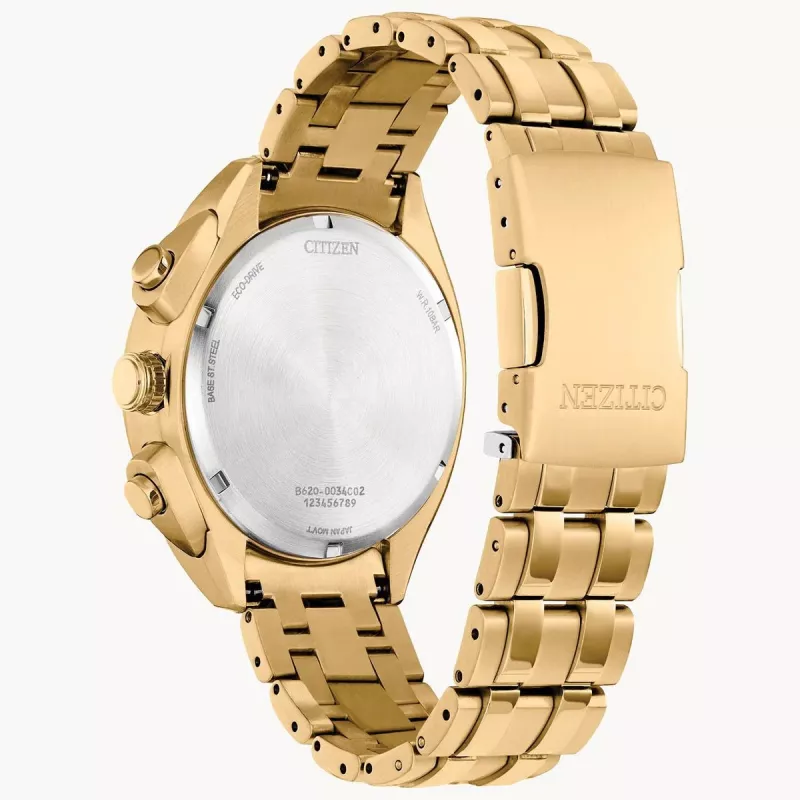 CITIZEN Eco-Drive reloj cronógrafo CA4542-59X 43mm acero inoxidable esfera verde