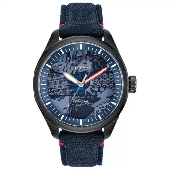 CITIZEN Eco-Drive Reloj de hombre AW2037-04W 43mm acero inoxidable piel marrón esfera verde