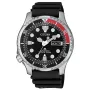 CITIZEN reloj de buceo automático para hombre NY0085-19E 42mm esfera negra correa de caucho negra