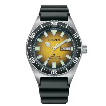 CITIZEN Reloj automático de hombre NY0120-01X 41mm Esfera negra Correa de caucho negra