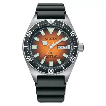 CITIZEN Reloj automático hombre NY0120-01Z 41mm esfera naranja correa de poliuretano