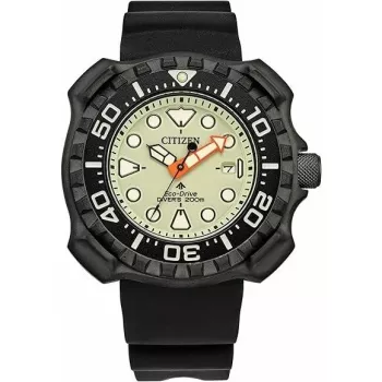 Reloj de buceo de hombre CITIZEN Eco-Drive BN0227-25X 47mm acero inoxidable con baño iónico negro y correa de poliuretano