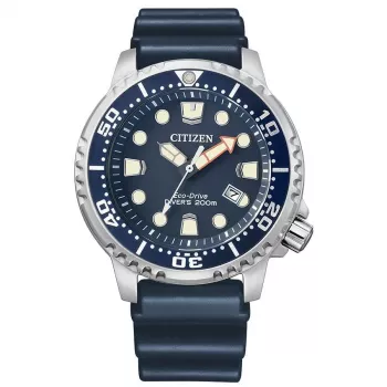 CITIZEN Reloj de Buceo Eco-Drive Hombre BN0151-17L 44mm Esfera Azul Correa de Poliuretano Azul