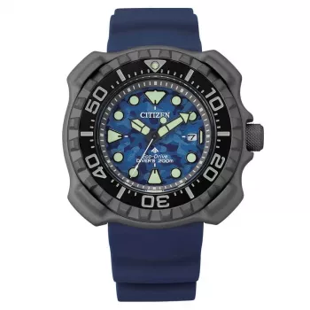 Reloj de buceo CITIZEN Promaster Marine Eco-Drive BN0227-09L 46,5mm esfera azul correa de poliuretano azul