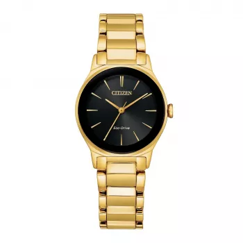 CITIZEN Reloj de mujer Eco-Drive EM0737-58E 28mm acero inoxidable bisel con diamantes