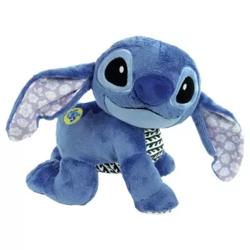 Peluche Clementoni Disney Baby Stitch We Crawl Together, azul, 25 cm, desde el nacimiento