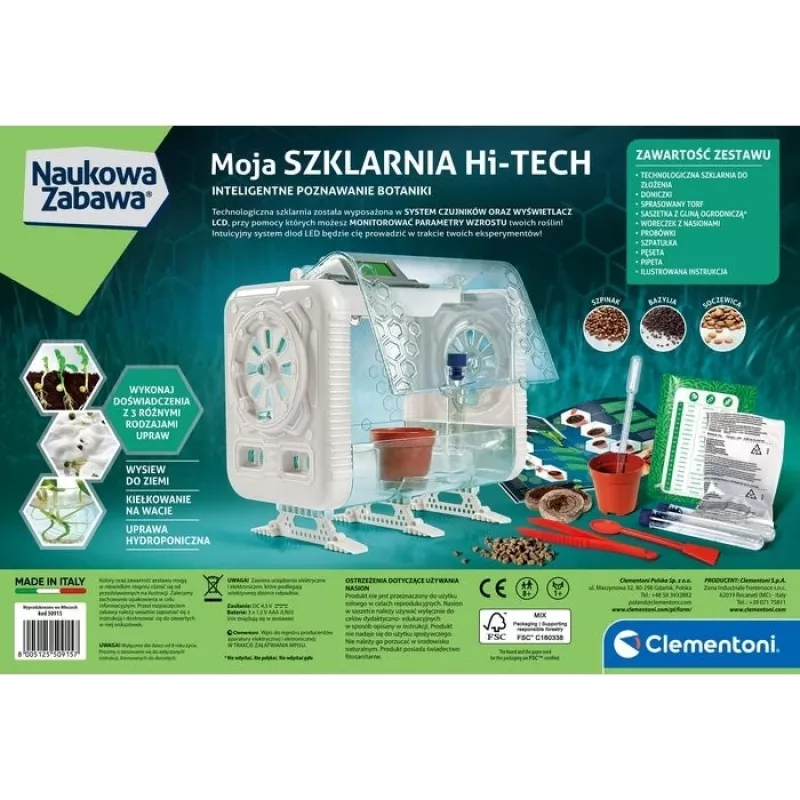 Clementoni Scientific Fun - Laboratorio de invernadero de alta tecnología: Experimentos botánicos
