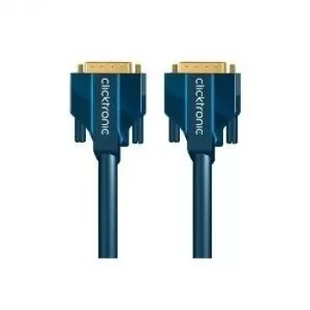 CLICKTRONIC Cable DVI-D Dual Link 2m – Dorado, doble apantallado, WQXGA 2560x1600