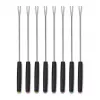 Cloer 6679 set de fondue eléctrico 1000W Negro olla de acero inoxidable 8 tenedores