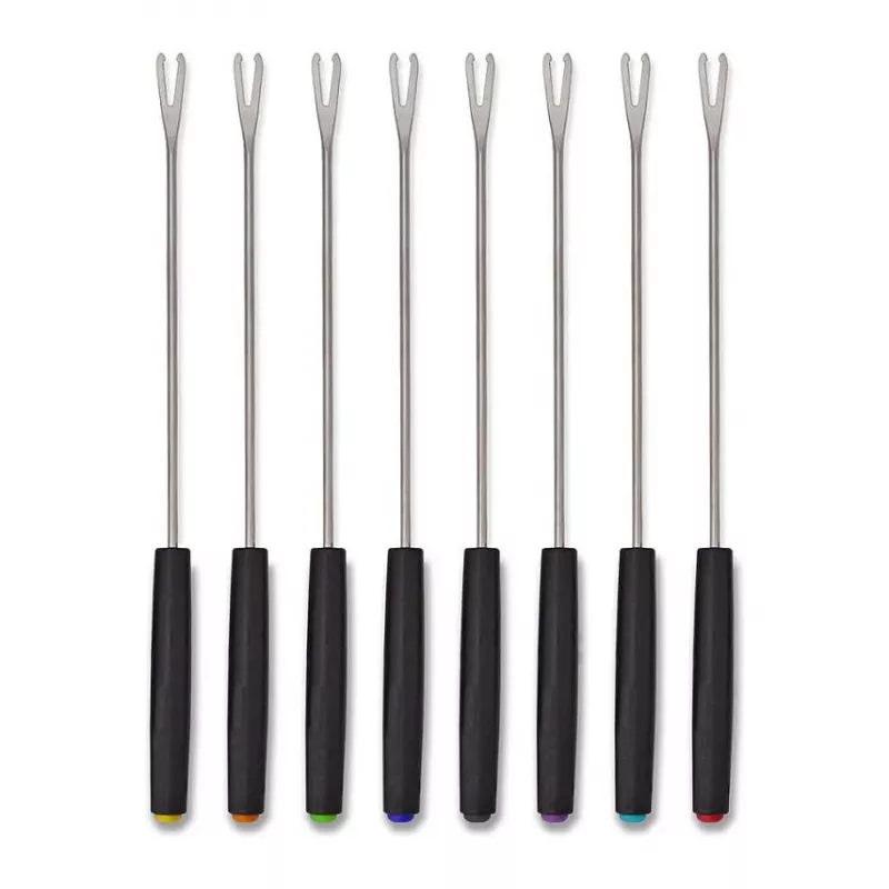 Cloer 6679 set de fondue eléctrico 1000W Negro olla de acero inoxidable 8 tenedores
