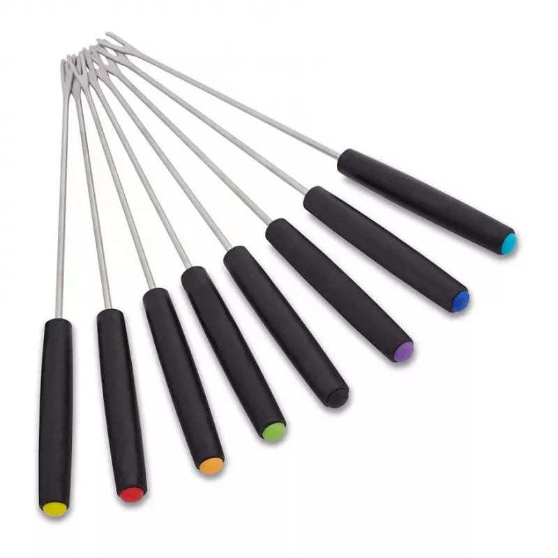 Cloer 6679 set de fondue eléctrico 1000W Negro olla de acero inoxidable 8 tenedores