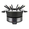 Cloer 6679 set de fondue eléctrico 1000W Negro olla de acero inoxidable 8 tenedores