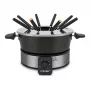 Cloer 6679 set de fondue eléctrico 1000W Negro olla de acero inoxidable 8 tenedores