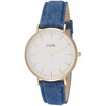 CLUSE La Bohème Reloj de cuarzo 38 mm acero inoxidable oro malla