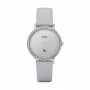CLUSE Minuit reloj de mujer 33 mm oro rosa acero inoxidable piel gris