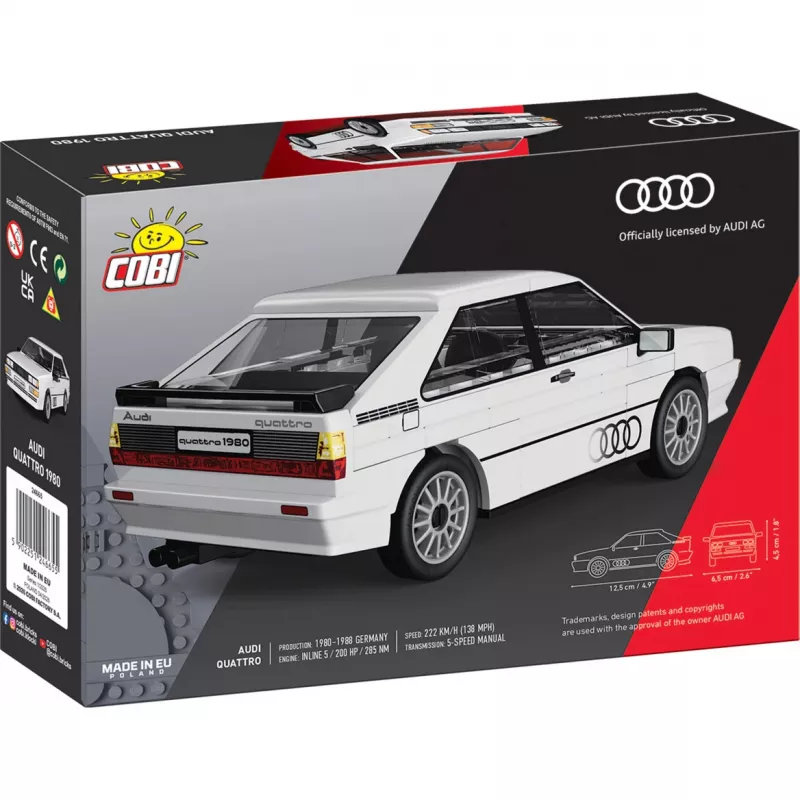 Cobi Audi Quattro 1980 blanco escala 1:35 set de bloques