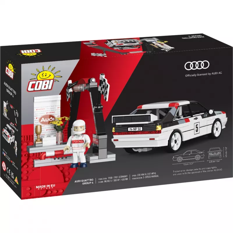 Cobi Audi Quattro Group 4 Set de bloques de construcción (escala 1:35, 240 piezas)