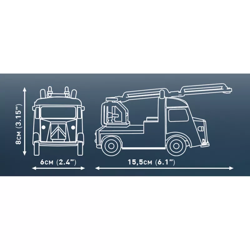 COBI Citroen Type H Pompiers (escala 1:35) Maqueta de plástico