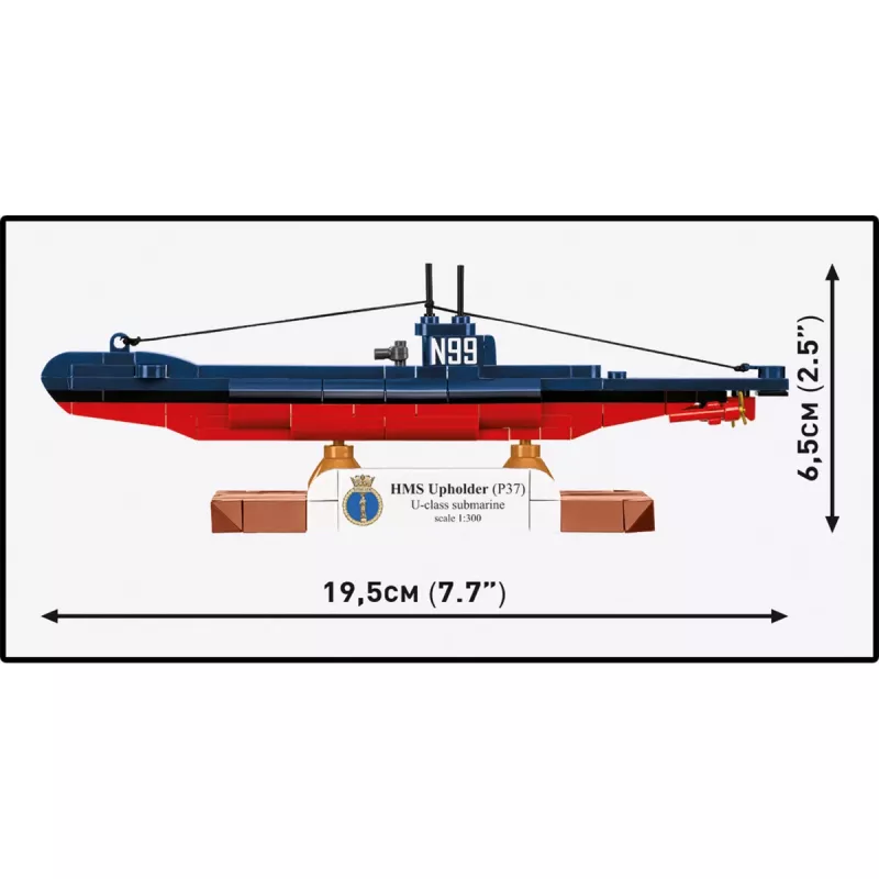 Set de bloques de construcción COBI HMS Upholder (P37) submarino clase U escala 1:300 4862