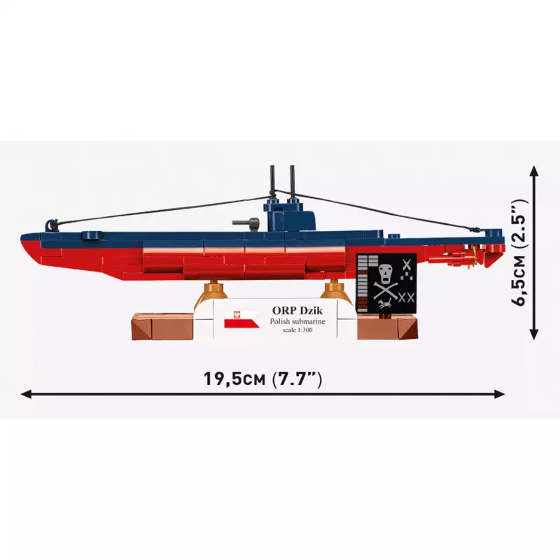 COBI ORP Dzik submarino polaco (escala 1:300)