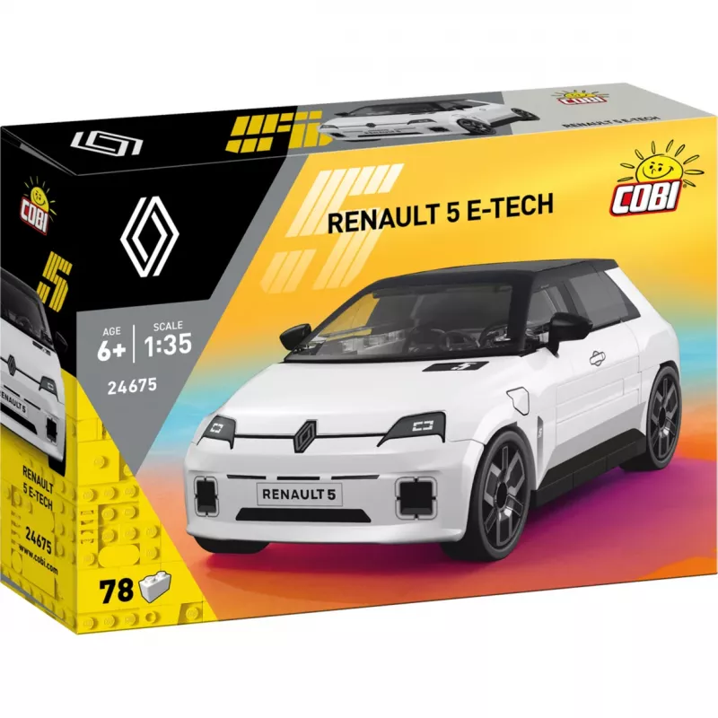 Cobi Renault 5 E-Tech White Set de bloques de construcción escala 1:35