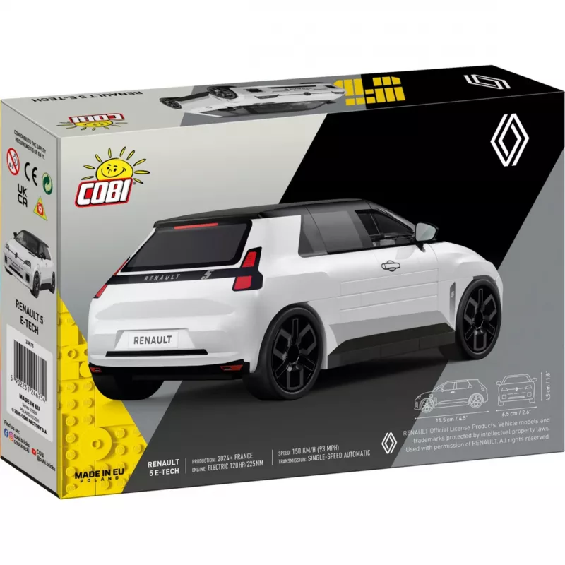 Cobi Renault 5 E-Tech White Set de bloques de construcción escala 1:35