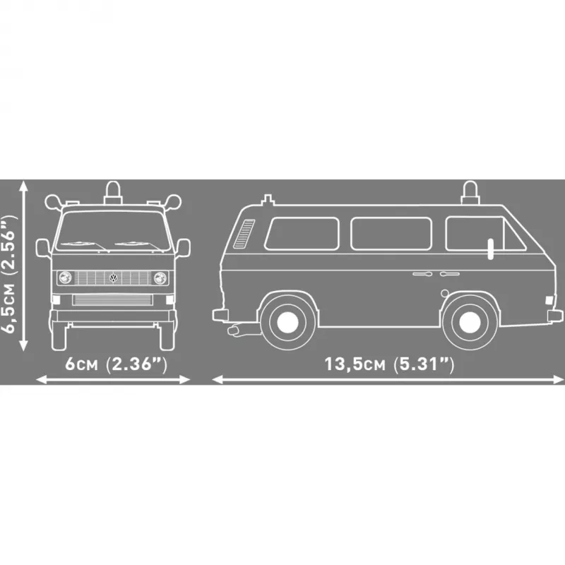 COBI Volkswagen T3 Polizei set de bloques escala 1:35 225 piezas