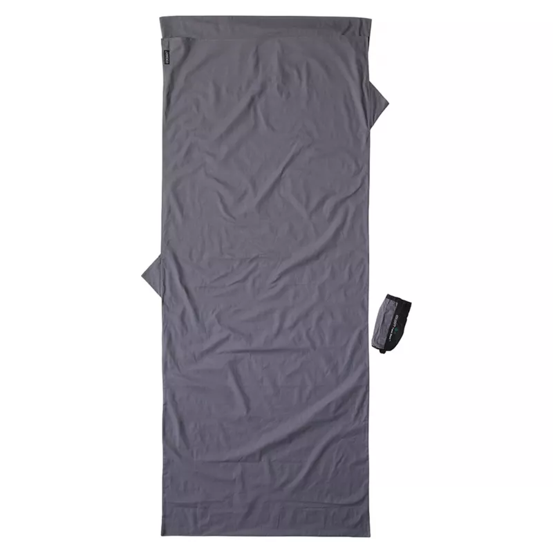 Cocoon CT44 Light Travel saco de dormir sábana - rectangular, 220 x 90 cm, 100% algodón, Elephant Grey
