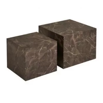Mesa de centro marrón set 40x40x36 50x50x40