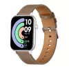 COLMI C28 Smartwatch – plateado + correa de piel marrón