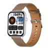 COLMI C28 Smartwatch – plateado + correa de piel marrón