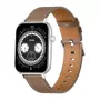 COLMI C28 Smartwatch – plateado + correa de piel marrón