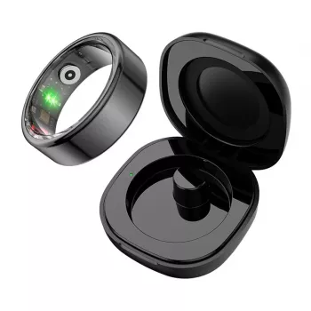 COLMI R02 Smart Ring talla 12 21,3 mm negro con estuche de carga