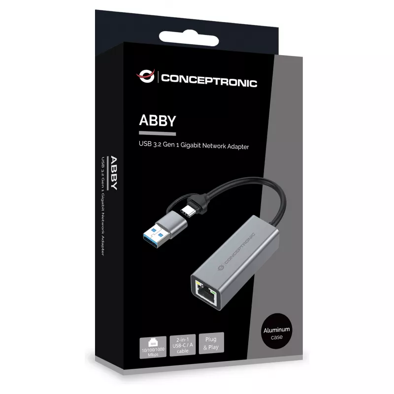 Conceptronic ABBY08G adaptador de red Gigabit USB 3.0