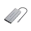 Conceptronic DONN34G estación de acoplamiento USB 3.2 Gen 2 MST 10 en 1, HDMI 4K60Hz, DisplayPort 8K30Hz, GbE, USB-C 10Gbps x 3, USB-A 480Mbps x 2, audio, 100W USB PD