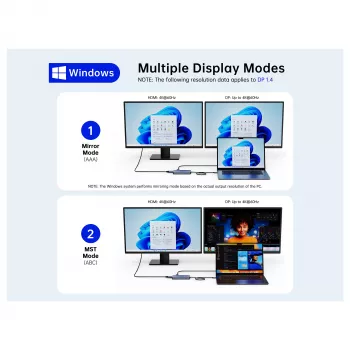 Conceptronic DONN34G estación de acoplamiento USB 3.2 Gen 2 MST 10 en 1, HDMI 4K60Hz, DisplayPort 8K30Hz, GbE, USB-C 10Gbps x 3, USB-A 480Mbps x 2, audio, 100W USB PD