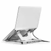 Soporte para portátil Conceptronic DONN35S con docking station USB-C 7 en 1, Dual-HDMI 4K60Hz, GbE, USB-C 5Gbps, 2x USB-A, 100W PD, plata