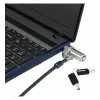 Candado de seguridad para portátil Conceptronic NBT Nano-Lock Dual, 4 dígitos, cable de acero de 1,8 m, negro/plata