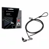 Candado de seguridad para portátil Conceptronic NBT Nano-Lock Dual, 4 dígitos, cable de acero de 1,8 m, negro/plata