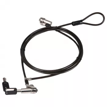 Candado de seguridad para portátil Conceptronic NBT Nano-Lock Dual, 4 dígitos, cable de acero de 1,8 m, negro/plata