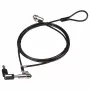 Candado de seguridad para portátil Conceptronic NBT Nano-Lock Dual, 4 dígitos, cable de acero de 1,8 m, negro/plata