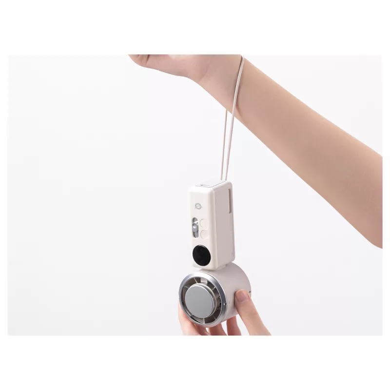 CONCEPTRONIC Turbo Ventilador de mano con placa de refrigeración, crema