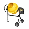 Hormigonera 180L HCM650 850W Mezcladora eléctrica de tambor con tambor de acero, corona dentada de hierro fundido, IP44, 2 ruedas de goma maciza, dispositivo basculante con volante