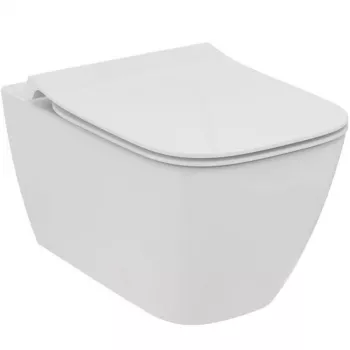 Inodoro suspendido Connect Air con asiento Soft-Close, cisterna Aquablade, blanco