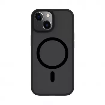 Connect Funda híbrida para Apple iPhone 15 con imán, PC+TPU, negra
