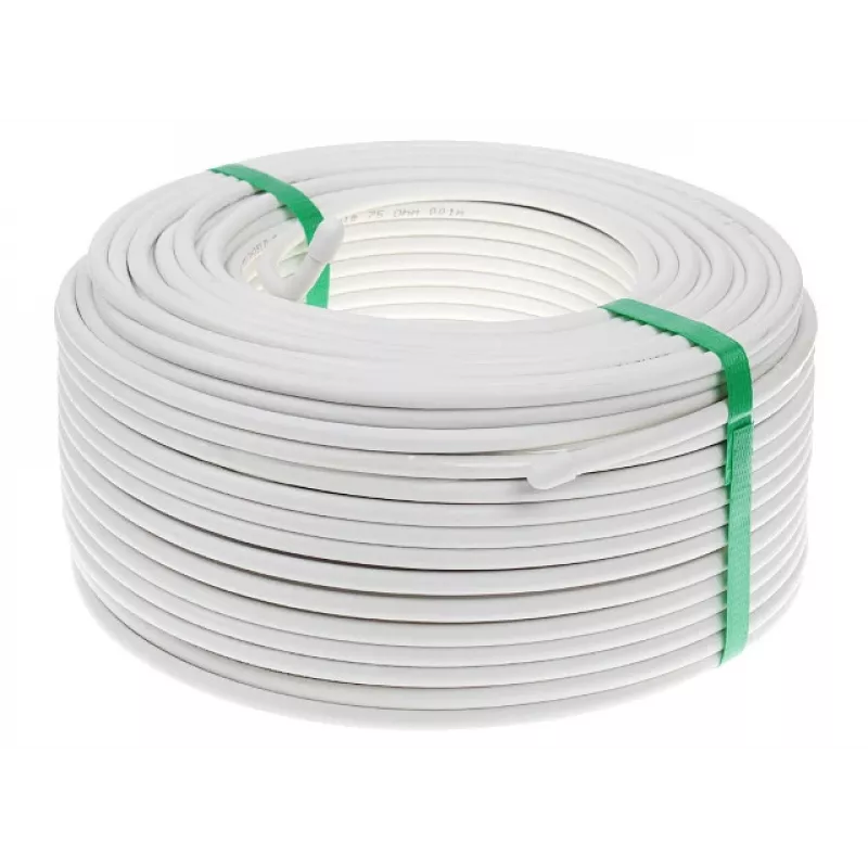CONOTECH NS100 Cable coaxial Trishield 1m blanco 75 ohmios triple apantallado