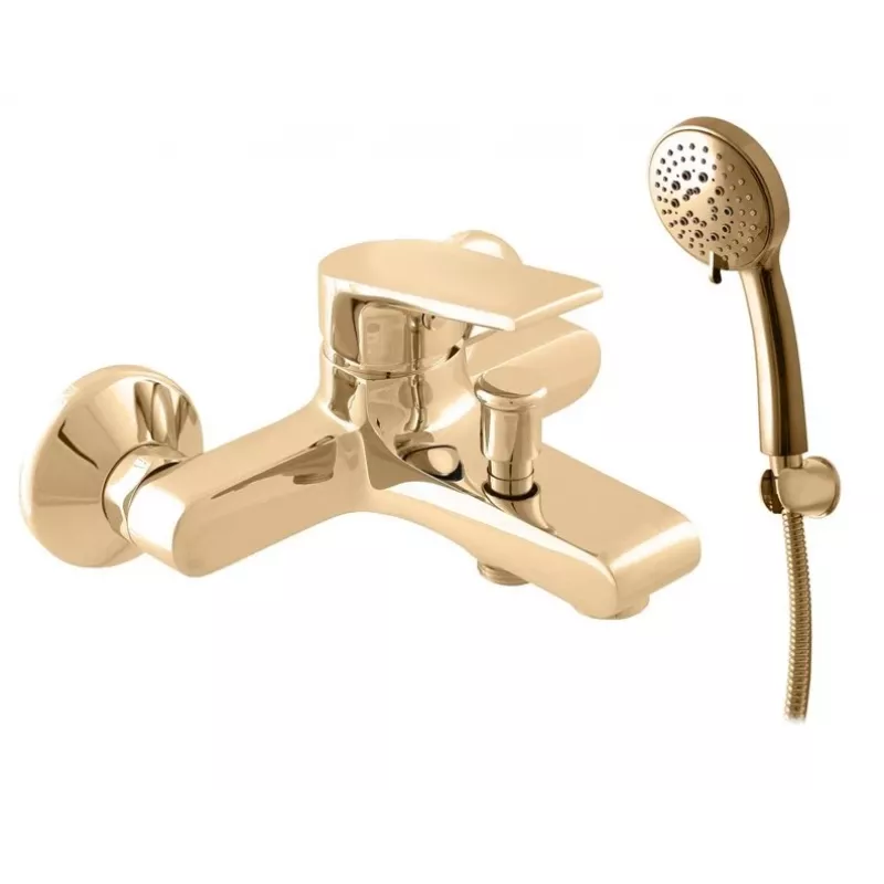 CONTIPRO Colorado Grifo de baño con soporte de ducha dorado DCO154.5/1Z