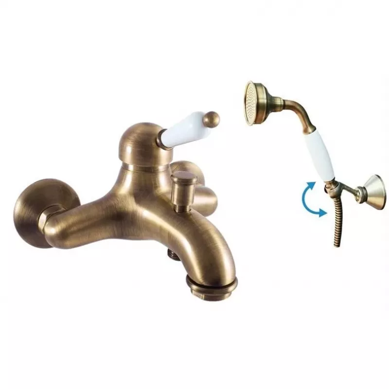 Grifería monomando de bañera CONTIPRO Colorado con ducha de mano y accesorios L554.5/2SM cromo
